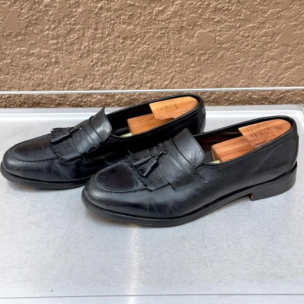 Nunn Bush Dress Flex Black Leather Loafers with Tassel - Size 12 M